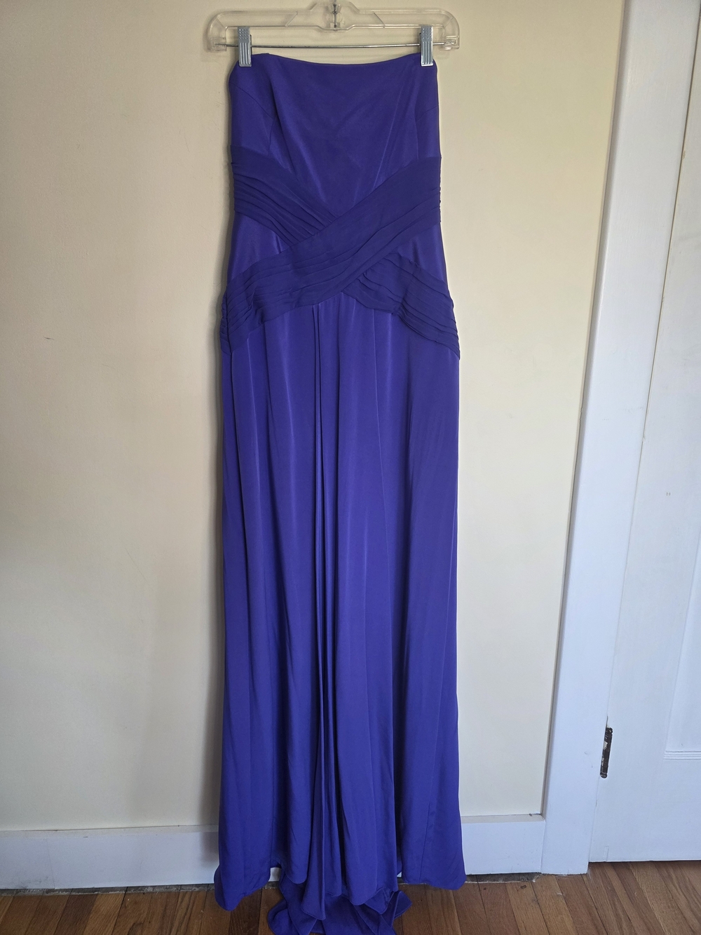 Nicole Miller Strapless Violet Maxi Gown